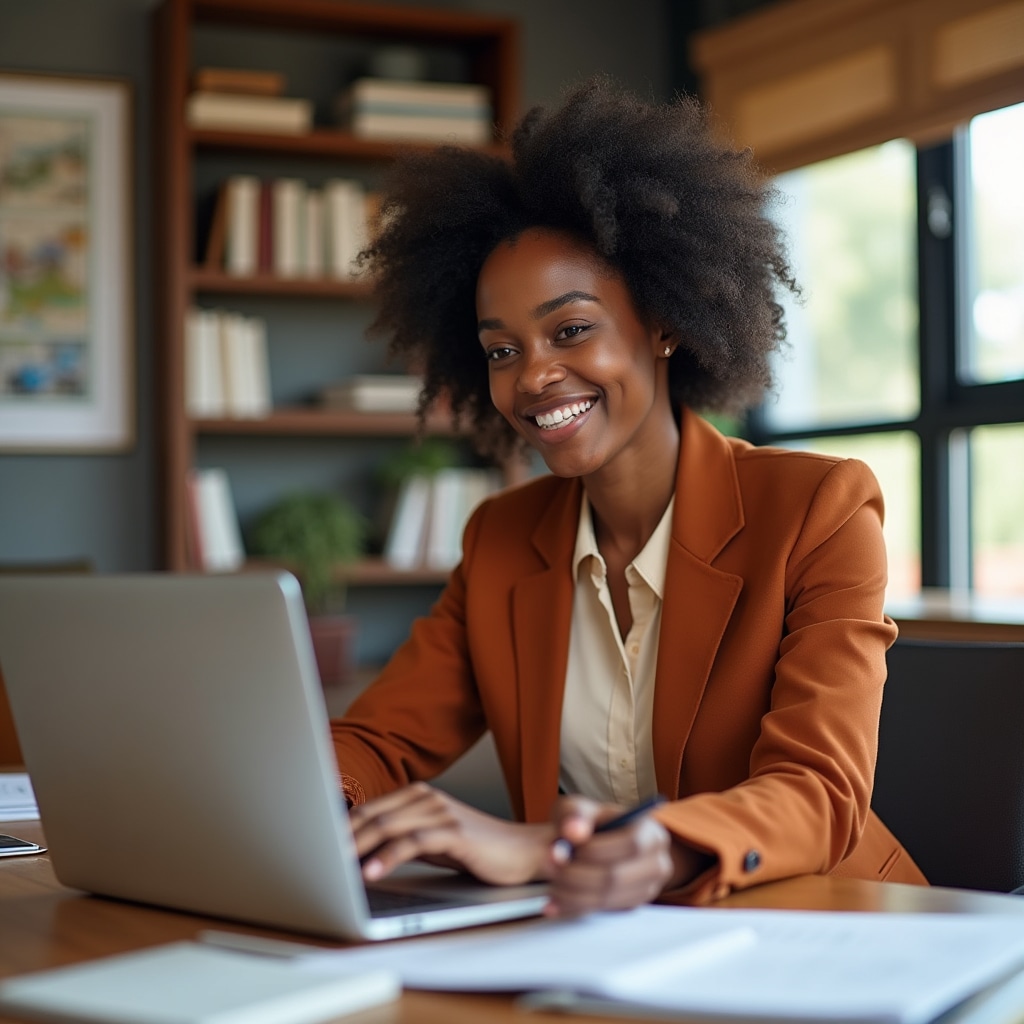 Content coordinator updating professional profiles and directory information